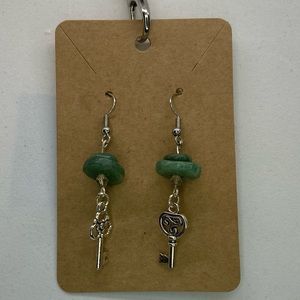 Jade Key Earrings